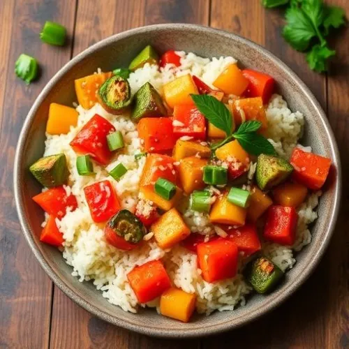 PERI PERI VEGETABLES WITH BUTTER RICE